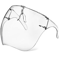ZLUU 1PC Clear Plastic Face Shield Glasses Style