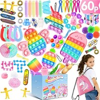 (60 Pcs) Fidget Toys Figetsss Pack Perfect for G