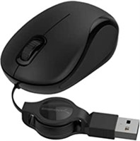 SABRENT Mini Travel USB Optical Mouse with Retra
