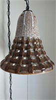 1960/70s Pottery Swag Hanging Lamp        -XE