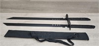28" Dual Sword Set w/ Carry Sheath Ninja Style
