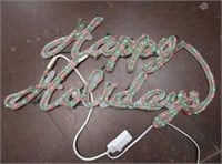Lighted Happy Holidays Sign + Misc Xmas Decor