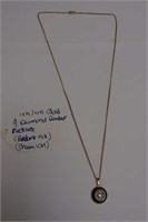 14K/10k Gold/Diamond Pendant Necklace, Pendant 14K