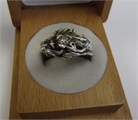 925 Silver Dragon Ring Sz 11