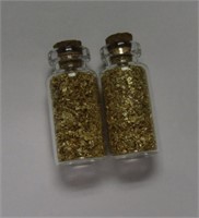 2 Mini Vials of Oregon Flake Gold