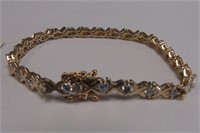 925 Gold Plated CZ Tennis Bracelet 7 1/2"
