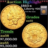 ***Auction Highlight*** 1863-s Gold Liberty Double