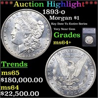***Auction Highlight*** 1893-o Morgan Dollar $1 Gr