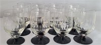 SET OF TWELVE ART DECO STEMWARE