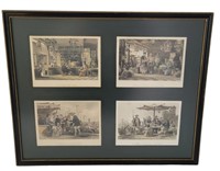 FOUR EARLY T. ALLUM ENGRAVINGS