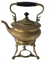 BRASS KETTLE ON STAND