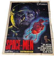 VINTAGE 60's "SPACE-MEN" MOVIE POSTER