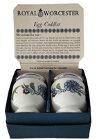 PAIR OF ROYAL WORCESTER EGG CODDLERS IN BOX