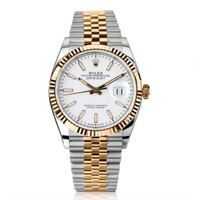 ROLEX OYSTER PERPETUAL DATEJUST TWO-TONE WHITE DIA