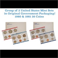 Group of 2 United States Mint Set in Original Gove