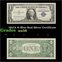 1957A $1 Blue Seal Silver Certificate Grades Choic