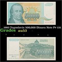 1993 Yugoslavia 500,000 Dinara Note P# 131 Grades