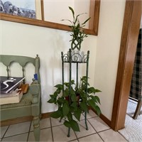 Metal Plant Stand w/ Plants