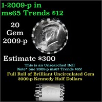 Full Roll of 2009-p Kennedy Half Dollar 50c in Ori