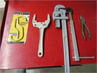 pipe wrench & tools