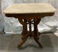 Antique Eastlake? Marble Top End Table
