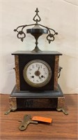 Antique Marble Frame Mantle Clock