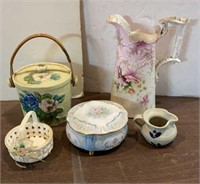 Louisville Pottery, Biscuit Jars & Pitcher