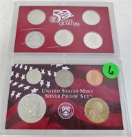 2002-S US Silver Proof set, 7 of 10 are 90%