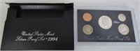 1994-S US 5-coin silver Proof set, 3 are 90%