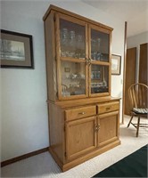 Vintage China Hutch/ Cabinet w/ 2 Drawers &