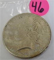 1924-S Peace silver dollar, x-fine