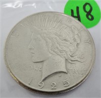 1925-S Peace silver dollar, x-fine
