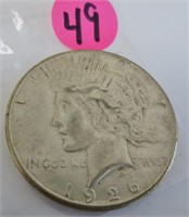 1926-S Peace silver dollar, very fine