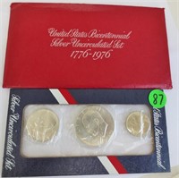 1976-S 3-piece Bicentennial 40% silver set