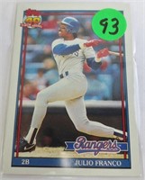 Julio Franco, Rangers baseball card