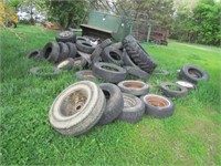 Pile of tires and rims