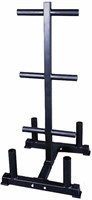 NEW Olympic Weight Plate Holder w/ Barbell Storage