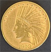 1910-D $10 Indian Head Gold MS67 $90k