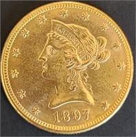 1897 $10 Liberty Head Gold MS66 $20k