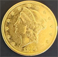 1904 $20 Liberty Head Gold MS67 $175k
