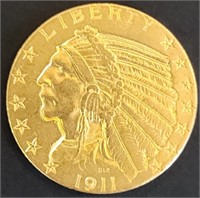 1911 $5 Indian Head Gold MS66 $40k