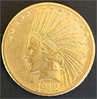 1912-S $10 Indian Head Gold MS66 $125k