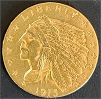 1915 $2.5 Indian Head Gold MS66 $35k