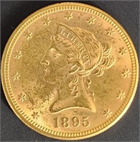 1895 $10 Liberty Head Gold MS65+ $20k