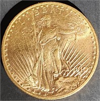 1910-D $20 St. Gaudens Gold MS66+ $35k