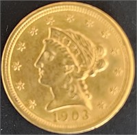 1903 $2.5 Liberty Head Gold MS67 $4k