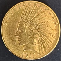1911 $10 Indian Head Gold MS66 $20k