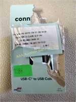 USB-C to USB cable, store return, untested, 6 ft