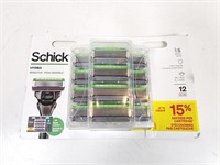 NEW Schick Hydro3 12 Cartridge Replacement Blades