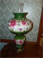 GREEN FLORAL GONE WITH THE WIND LAMP